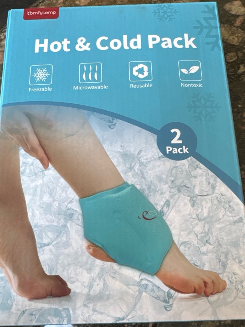 Aqua Hot & Cold Ankle Pack - 2 Pack